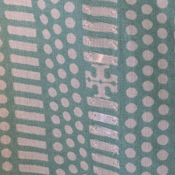 TORY BURCH Stephanie Green Sequin V-Neck Long Sleeve Cotton Tunic Blouse Size 6 - Picture 6 of 14